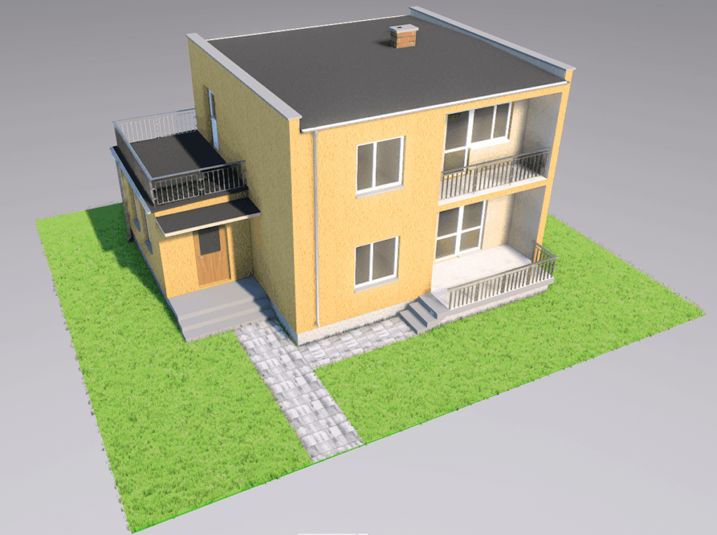 Wizualizacja analizowanego budynku