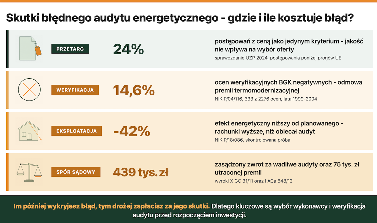 Skutki błędnego audytu energetycznego
